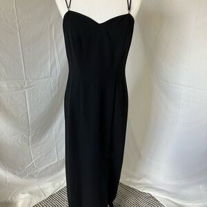 CDC Black Formal Dress with Thin Straps-Vintage